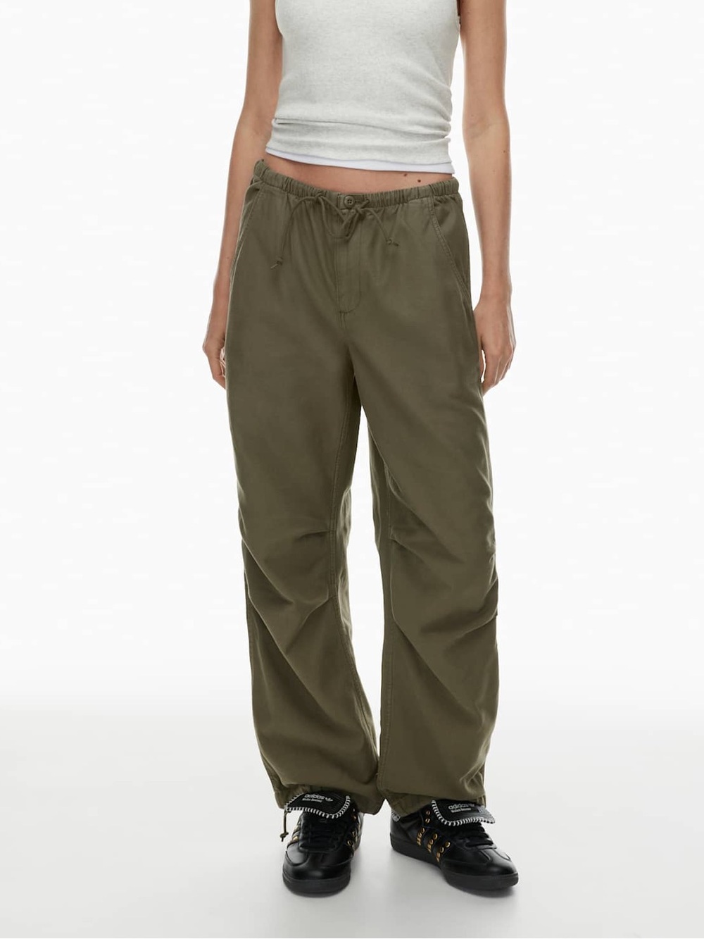 TNA Olive Drawstring Track Pants